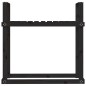 vidaXL Leñero de madera maciza de pino negro 110x35x108,5 cm vidaXL Leñero de madera maciza de pino negro 110x35x108,5 cm