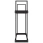 vidaXL Leñero de madera maciza de pino negro 110x35x108,5 cm vidaXL Leñero de madera maciza de pino negro 110x35x108,5 cm