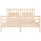 vidaXL Estructura de cama con cabecero madera maciza 160x200 cm vidaXL Estructura de cama con cabecero madera maciza 160x200 cm
