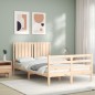 vidaXL Estructura de cama con cabecero madera maciza 120x200 cm vidaXL Estructura de cama con cabecero madera maciza 120x200 cm