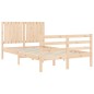 vidaXL Estructura de cama con cabecero madera maciza 120x200 cm vidaXL Estructura de cama con cabecero madera maciza 120x200 cm