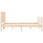 vidaXL Estructura de cama con cabecero madera maciza 120x200 cm vidaXL Estructura de cama con cabecero madera maciza 120x200 cm