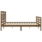 vidaXL Estructura de cama matrimonio con cabecero madera marrón miel vidaXL Estructura de cama matrimonio con cabecero madera marrón miel
