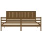 vidaXL Estructura cama y cabecero madera maciza marrón miel 200x200 cm