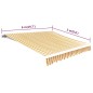 vidaXL Toldo de lona amarillo y blanco 6x3 m (sin estructura) vidaXL Toldo de lona amarillo y blanco 6x3 m (sin estructura)