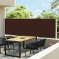 vidaXL Toldo lateral retráctil para patio marrón 140x600 cm vidaXL Toldo lateral retráctil para patio marrón 140x600 cm