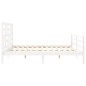 vidaXL Estructura de cama con cabecero madera maciza blanco 200x200cm