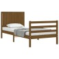 vidaXL Estructura cama con cabecero madera maciza marrón miel 90x200cm