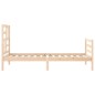 vidaXL Estructura de cama con cabecero madera maciza 100x200 cm vidaXL Estructura de cama con cabecero madera maciza 100x200 cm