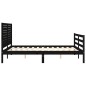 vidaXL Estructura de cama con cabecero madera maciza negro 160x200 cm vidaXL Estructura de cama con cabecero madera maciza negro 160x200 cm