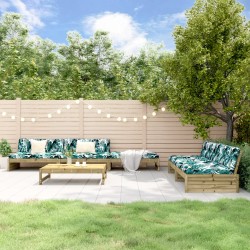 vidaXL Juego de muebles de jardín 6 pzas madera de pino impregnada
