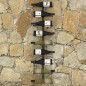 vidaXL Botellero de pared para 9 botellas hierro negro vidaXL Botellero de pared para 9 botellas hierro negro