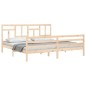 vidaXL Estructura de cama con cabecero madera maciza 200x200 cm