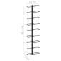 vidaXL Botellero de pared para 9 botellas hierro negro vidaXL Botellero de pared para 9 botellas hierro negro