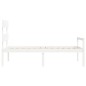 vidaXL Cama para personas mayores con cabecero madera maciza blanco vidaXL Cama para personas mayores con cabecero madera maciza blanco