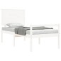 vidaXL Cama para personas mayores con cabecero madera maciza blanco vidaXL Cama para personas mayores con cabecero madera maciza blanco