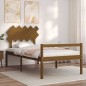 vidaXL Cama personas mayores cabecero madera marrón miel 100x200 cm vidaXL Cama personas mayores cabecero madera marrón miel 100x200 cm
