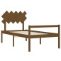 vidaXL Cama personas mayores cabecero madera marrón miel 100x200 cm vidaXL Cama personas mayores cabecero madera marrón miel 100x200 cm