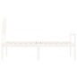 vidaXL Cama para personas mayores con cabecero madera maciza blanco vidaXL Cama para personas mayores con cabecero madera maciza blanco