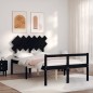vidaXL Cama personas mayores cabecero madera maciza negro 120x200 cm vidaXL Cama personas mayores cabecero madera maciza negro 120x200 cm