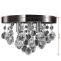 vidaXL Lámpara de techo de cristal diseño cromado vidaXL Lámpara de techo de cristal diseño cromado