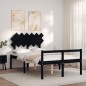 vidaXL Cama personas mayores cabecero madera maciza negro 120x200 cm vidaXL Cama personas mayores cabecero madera maciza negro 120x200 cm
