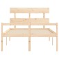 vidaXL Cama para personas mayores con cabecero madera maciza 120x200cm vidaXL Cama para personas mayores con cabecero madera maciza 120x200cm