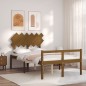 vidaXL Cama para personas mayores cabecero madera maciza marrón miel vidaXL Cama para personas mayores cabecero madera maciza marrón miel