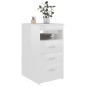 vidaXL Cajonera de madera contrachapada blanco brillante 40x50x76 cm