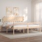 vidaXL Cama para personas mayores con cabecero madera maciza 200x200cm vidaXL Cama para personas mayores con cabecero madera maciza 200x200cm
