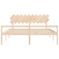 vidaXL Cama para personas mayores con cabecero madera maciza 200x200cm vidaXL Cama para personas mayores con cabecero madera maciza 200x200cm