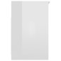 vidaXL Cajonera de madera contrachapada blanco brillante 40x50x76 cm