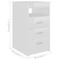 vidaXL Cajonera de madera contrachapada blanco brillante 40x50x76 cm
