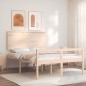 vidaXL Cama para personas mayores con cabecero madera maciza 140x190cm vidaXL Cama para personas mayores con cabecero madera maciza 140x190cm