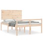 vidaXL Cama para personas mayores con cabecero madera maciza 140x190cm vidaXL Cama para personas mayores con cabecero madera maciza 140x190cm