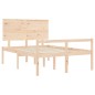 vidaXL Cama para personas mayores con cabecero madera maciza 140x190cm vidaXL Cama para personas mayores con cabecero madera maciza 140x190cm