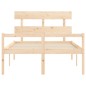 vidaXL Cama para personas mayores con cabecero madera maciza 140x190cm vidaXL Cama para personas mayores con cabecero madera maciza 140x190cm