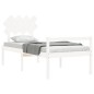 vidaXL Cama personas mayores cabecero madera maciza blanco 90x200 cm