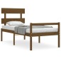 vidaXL Cama personas mayores cabecero madera marrón miel 100x200 cm vidaXL Cama personas mayores cabecero madera marrón miel 100x200 cm