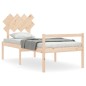 vidaXL Cama para personas mayores con cabecero madera maciza vidaXL Cama para personas mayores con cabecero madera maciza