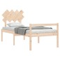 vidaXL Cama para personas mayores con cabecero madera maciza vidaXL Cama para personas mayores con cabecero madera maciza