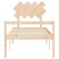vidaXL Cama para personas mayores con cabecero madera maciza vidaXL Cama para personas mayores con cabecero madera maciza