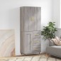 vidaXL Aparador alto madera contrachapada gris sonoma 69,5x34x180 cm vidaXL Aparador alto madera contrachapada gris sonoma 69,5x34x180 cm