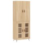 vidaXL Aparador alto madera contrachapada color roble 69,5x34x180 cm vidaXL Aparador alto madera contrachapada color roble 69,5x34x180 cm