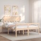 vidaXL Cama para personas mayores con cabecero madera maciza 140x190cm vidaXL Cama para personas mayores con cabecero madera maciza 140x190cm