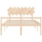 vidaXL Cama para personas mayores con cabecero madera maciza 140x190cm vidaXL Cama para personas mayores con cabecero madera maciza 140x190cm
