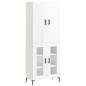 vidaXL Aparador alto madera contrachapada blanco brillo 69,5x34x180 cm vidaXL Aparador alto madera contrachapada blanco brillo 69,5x34x180 cm