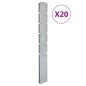 vidaXL Postes de valla de jardín 20 uds acero galvanizado plata 160 cm vidaXL Postes de valla de jardín 20 uds acero galvanizado plata 160 cm