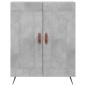 vidaXL Aparador alto madera contrachapada gris hormigón 69,5x34x180 cm