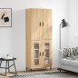 vidaXL Aparador alto madera contrachapada color roble 69,5x34x180 cm vidaXL Aparador alto madera contrachapada color roble 69,5x34x180 cm